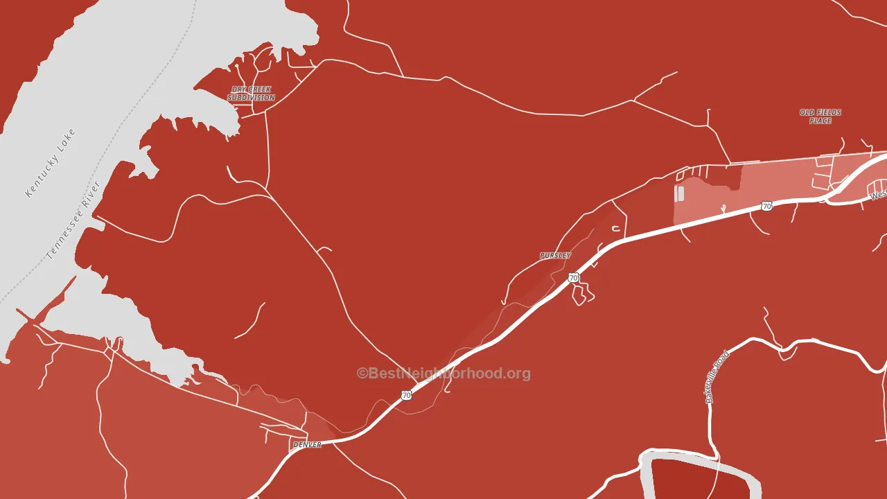 Denver, TN block-group political-lean map