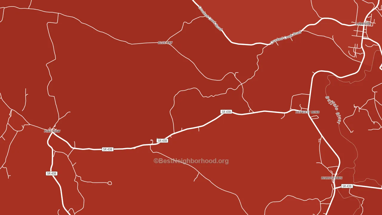 DePriest Bend, TN block-group political-lean map