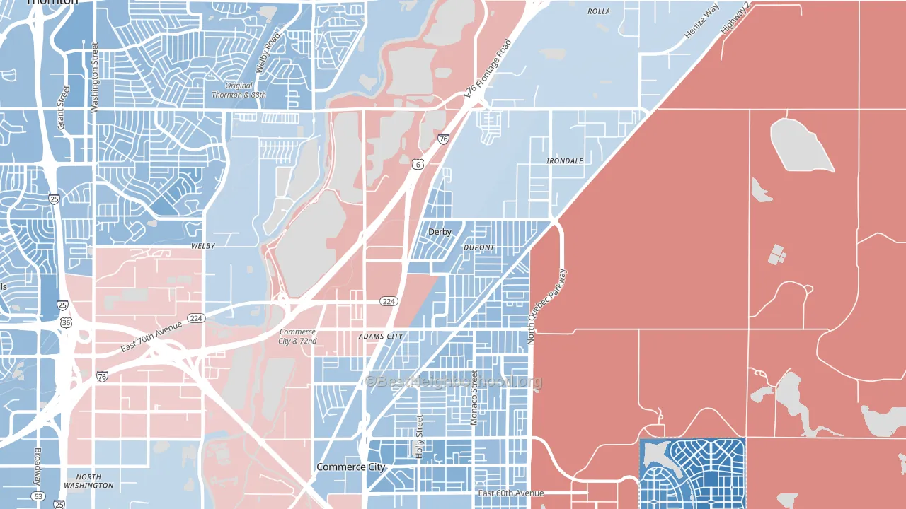 Derby, CO block-group political-lean map