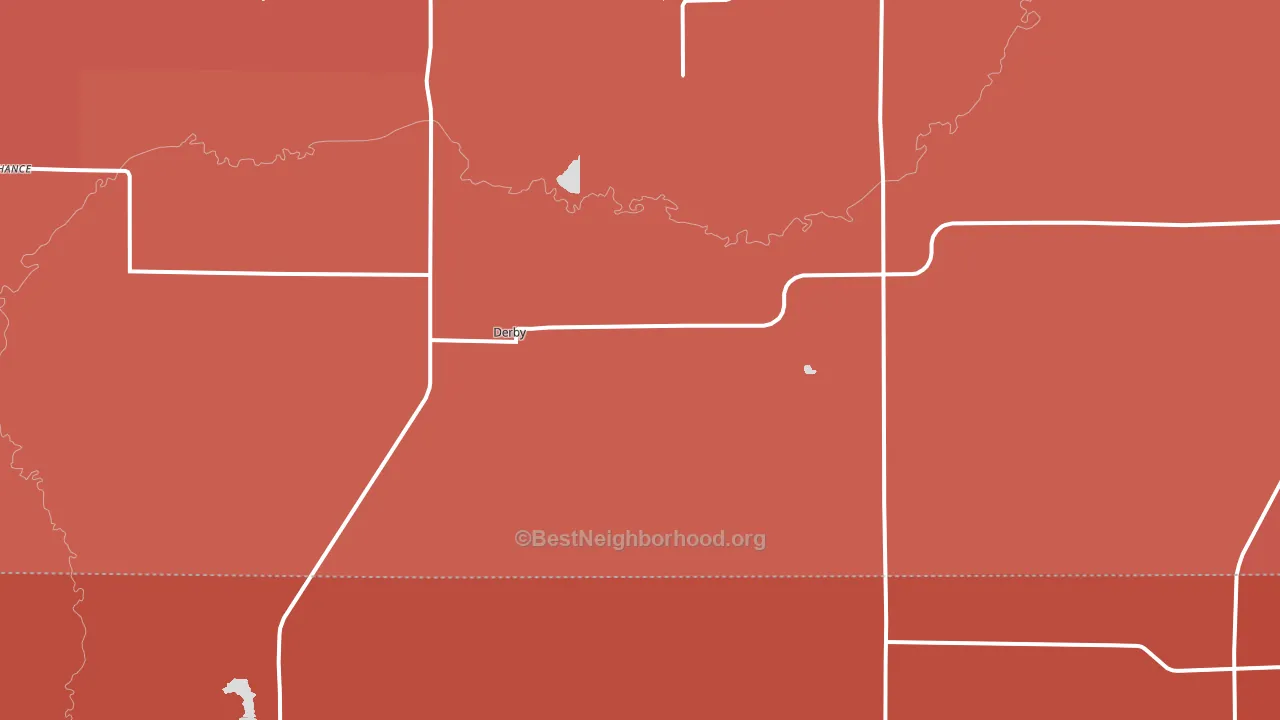 Derby, IA block-group political-lean map