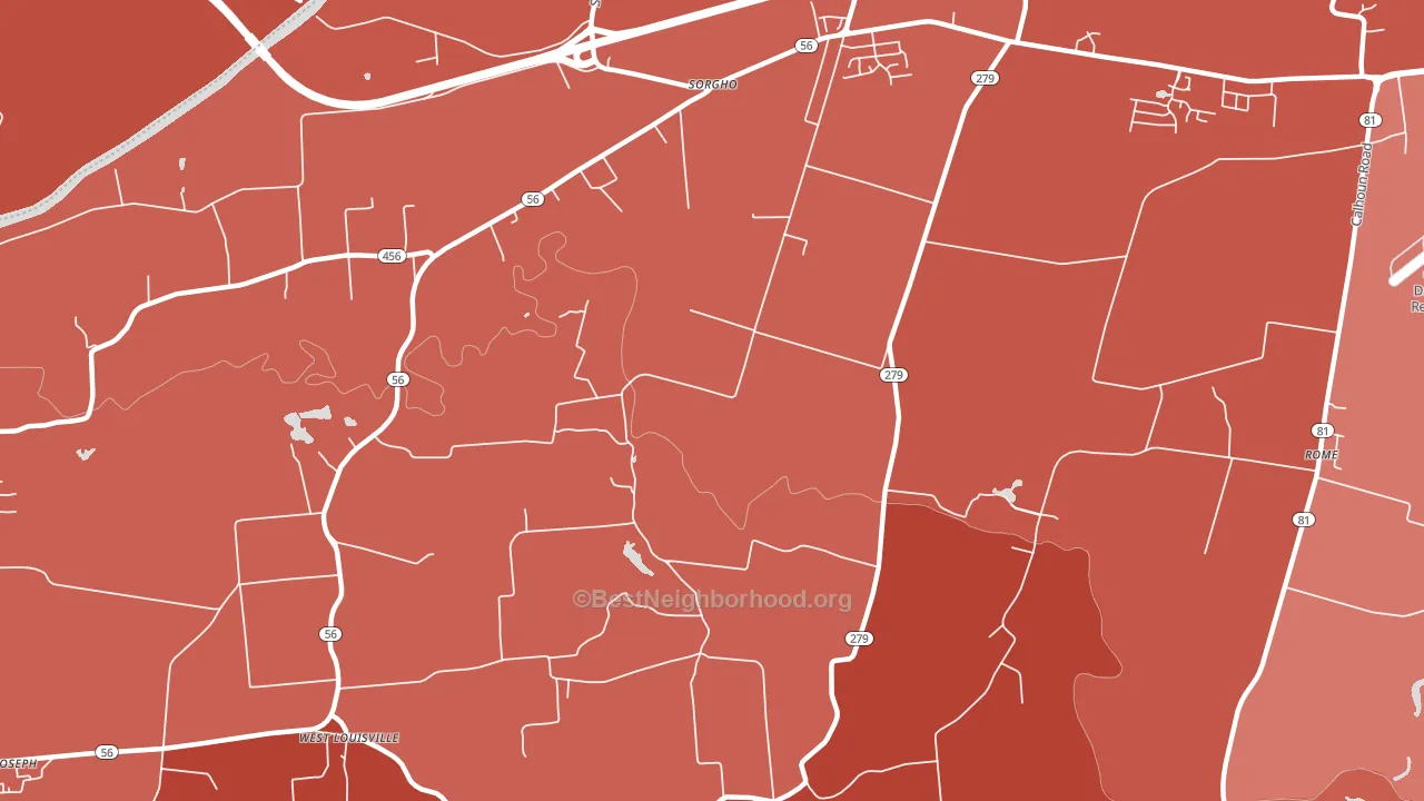 Dermont, KY block-group political-lean map