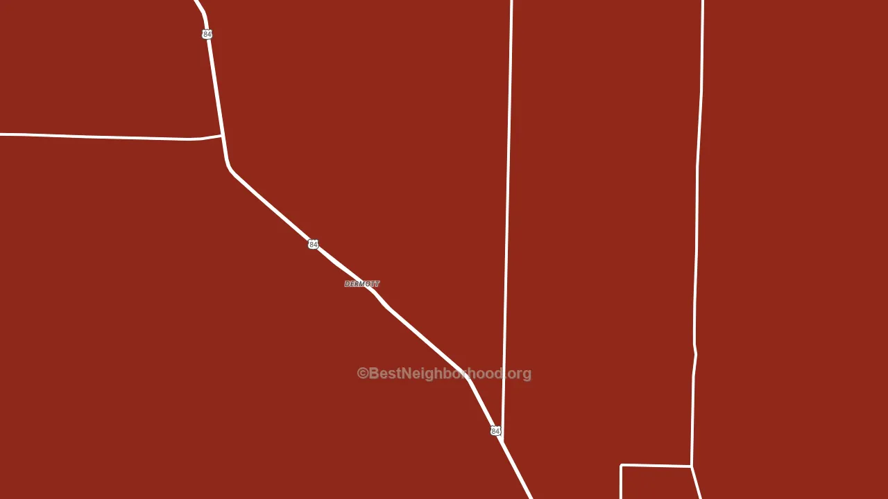 Dermott, TX block-group political-lean map