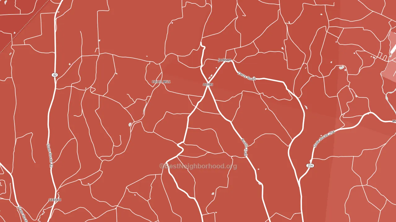 Derrs, PA block-group political-lean map