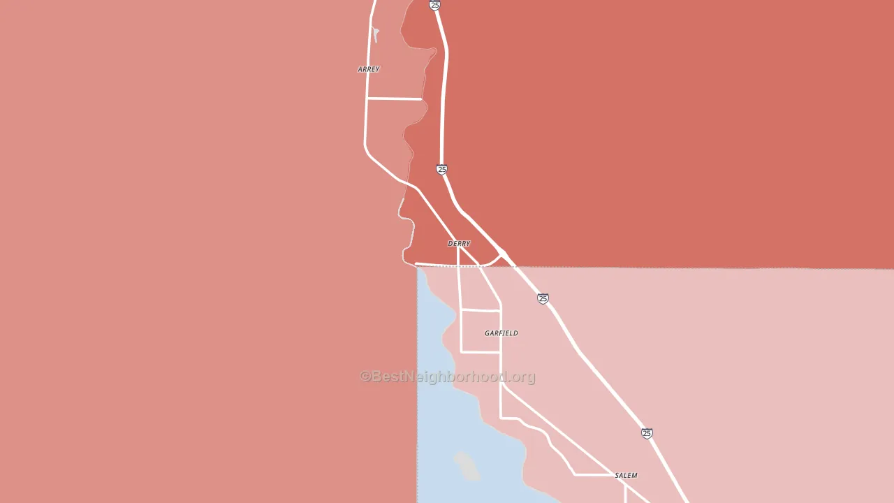 Derry, NM block-group political-lean map