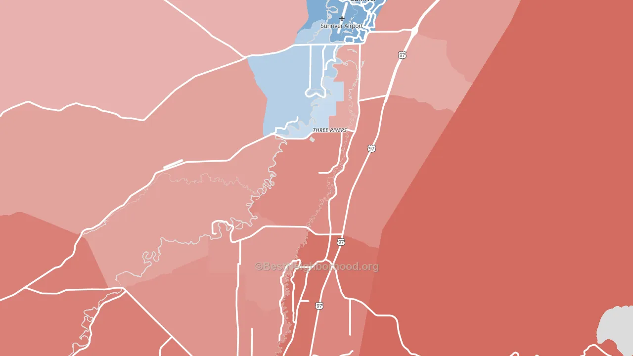 Deschutes, OR block-group political-lean map