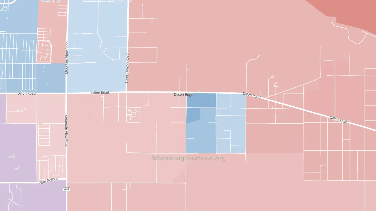 Desert Edge, CA block-group political-lean map