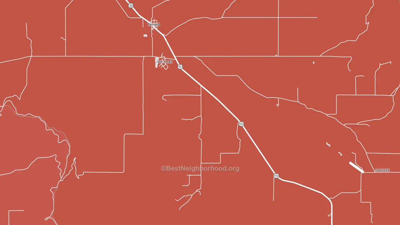 DeSmet, ID block-group political-lean map