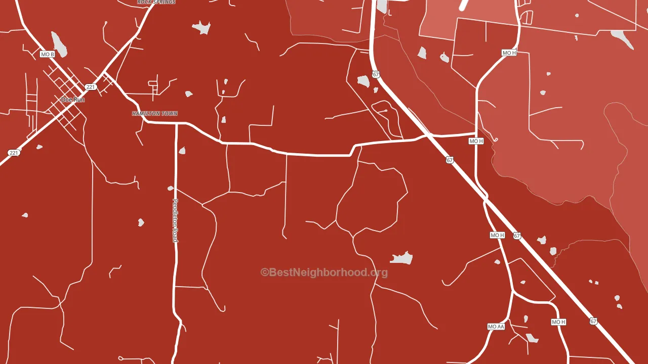 DeSmet, MO block-group political-lean map