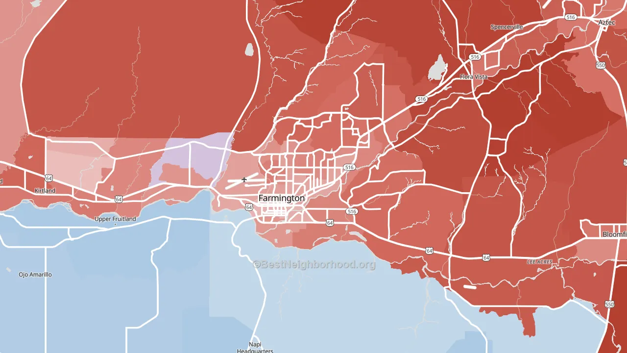 DeSmet, NM block-group political-lean map