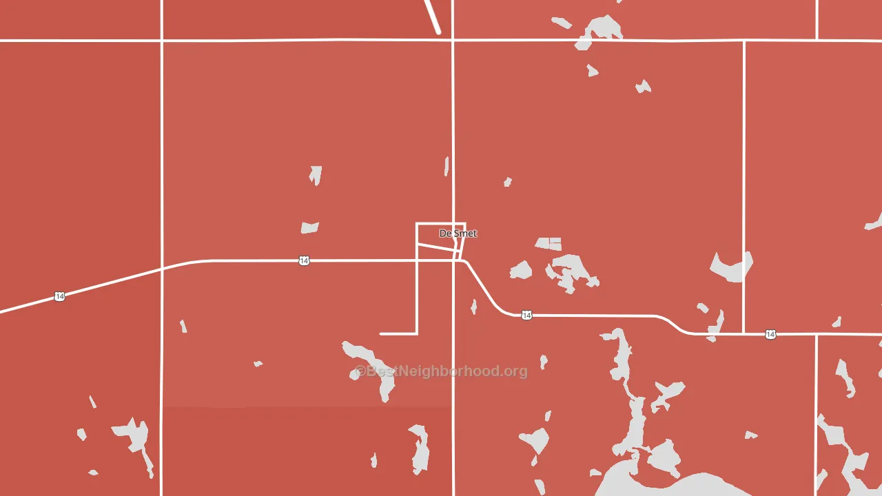 DeSmet, SD block-group political-lean map