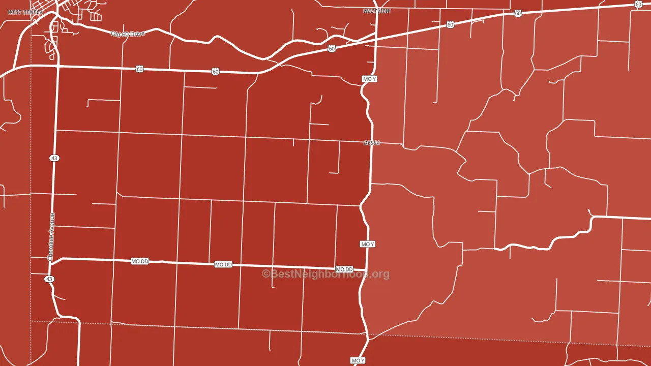 Dessa, MO block-group political-lean map
