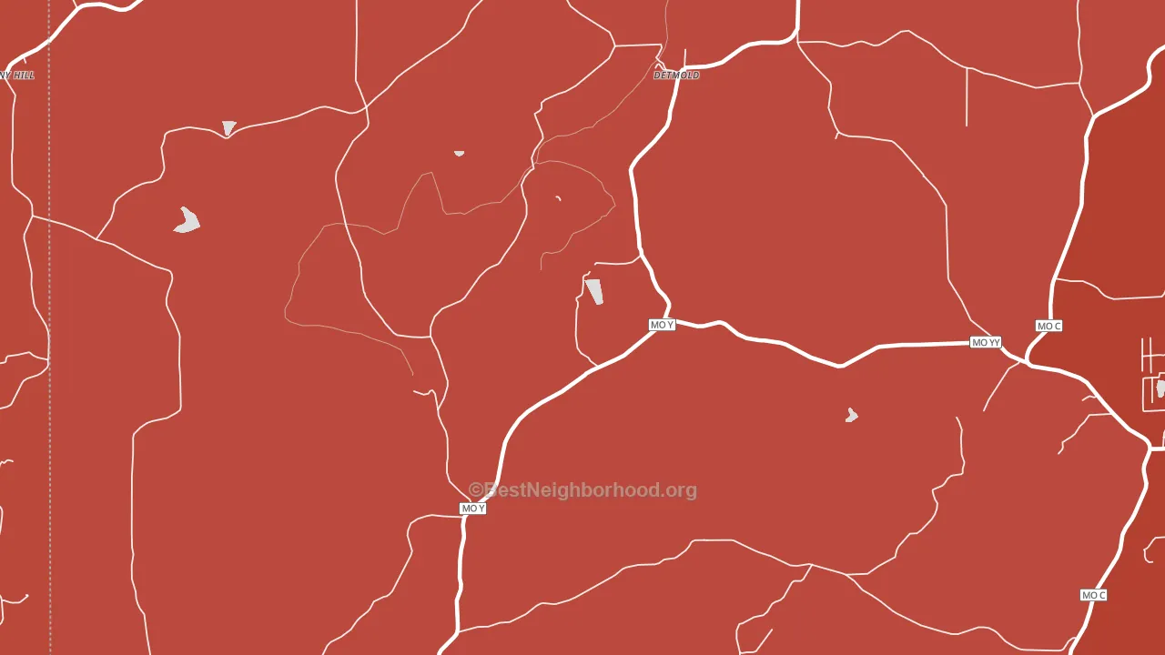 Detmold, MO block-group political-lean map