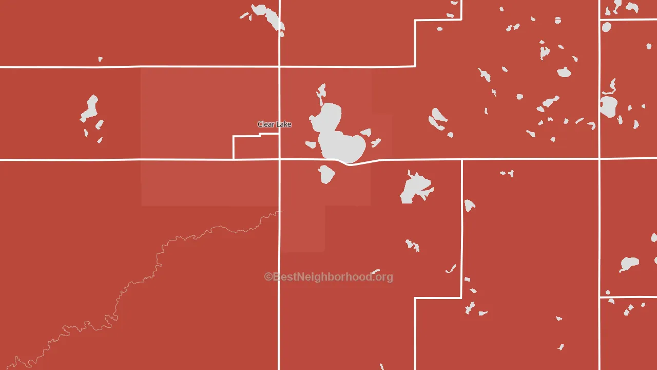 Deuel County, SD block-group political-lean map