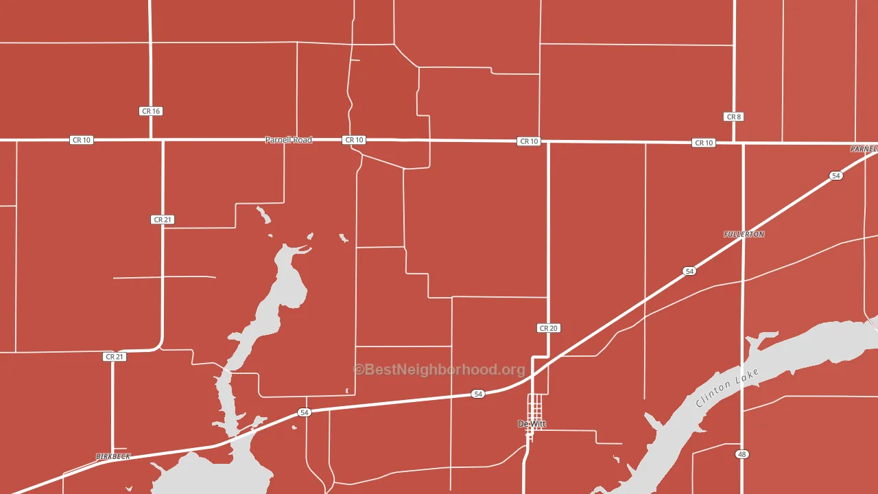 Dewitt, IL block-group political-lean map