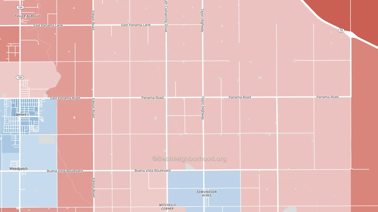 Di Giorgio, CA block-group political-lean map