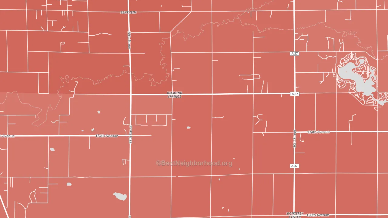 Diamond Springs, MI block-group political-lean map