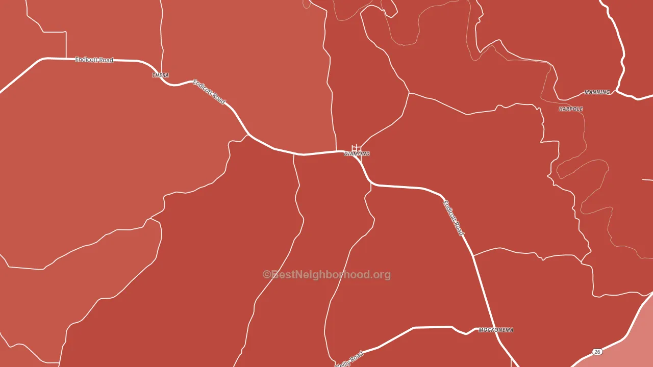 Diamond, WA block-group political-lean map