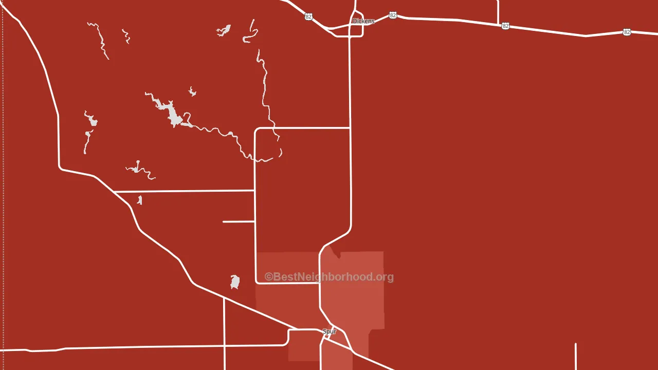 Dickens County, TX block-group political-lean map