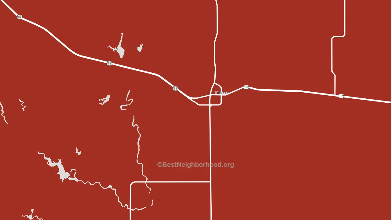 Dickens, TX block-group political-lean map