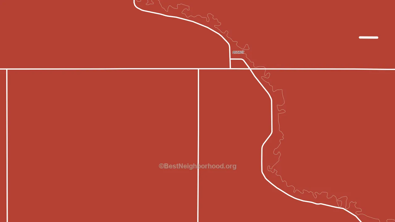 Dickey, ND block-group political-lean map