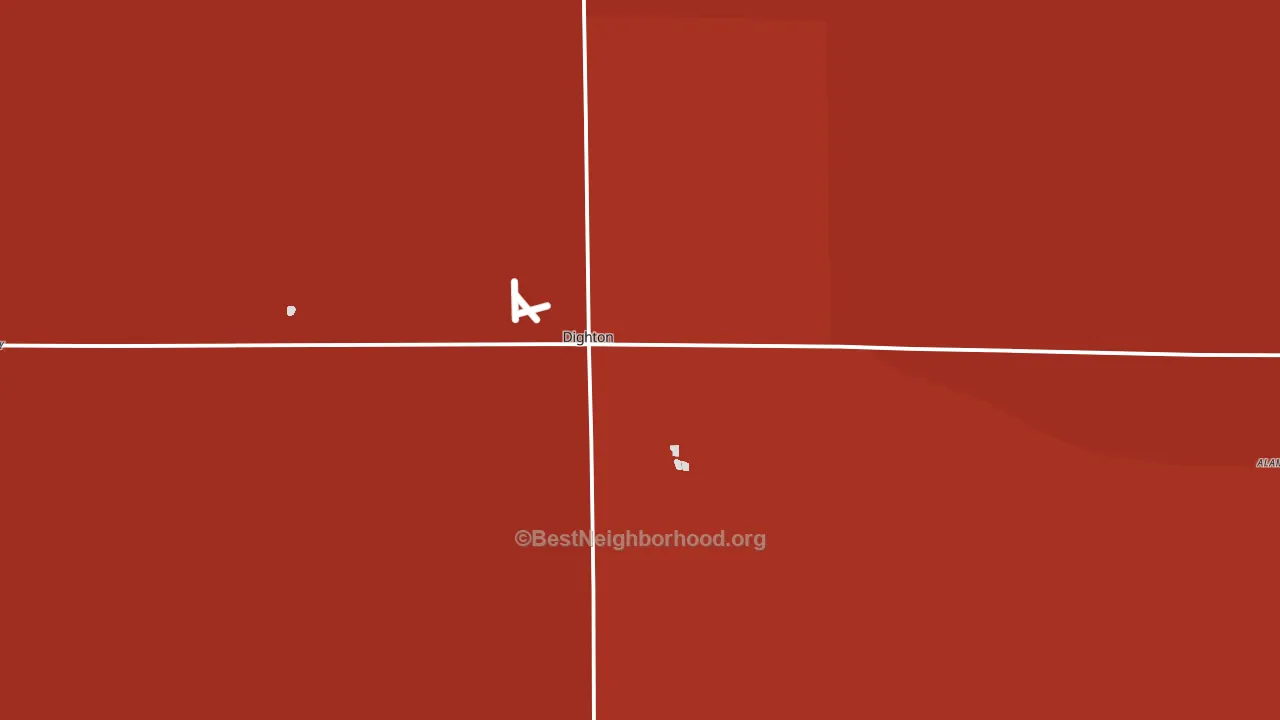Dighton, KS block-group political-lean map