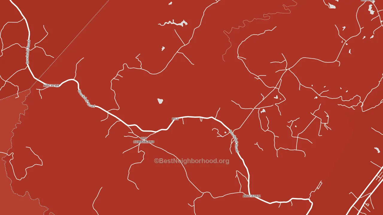 Dill, TN block-group political-lean map