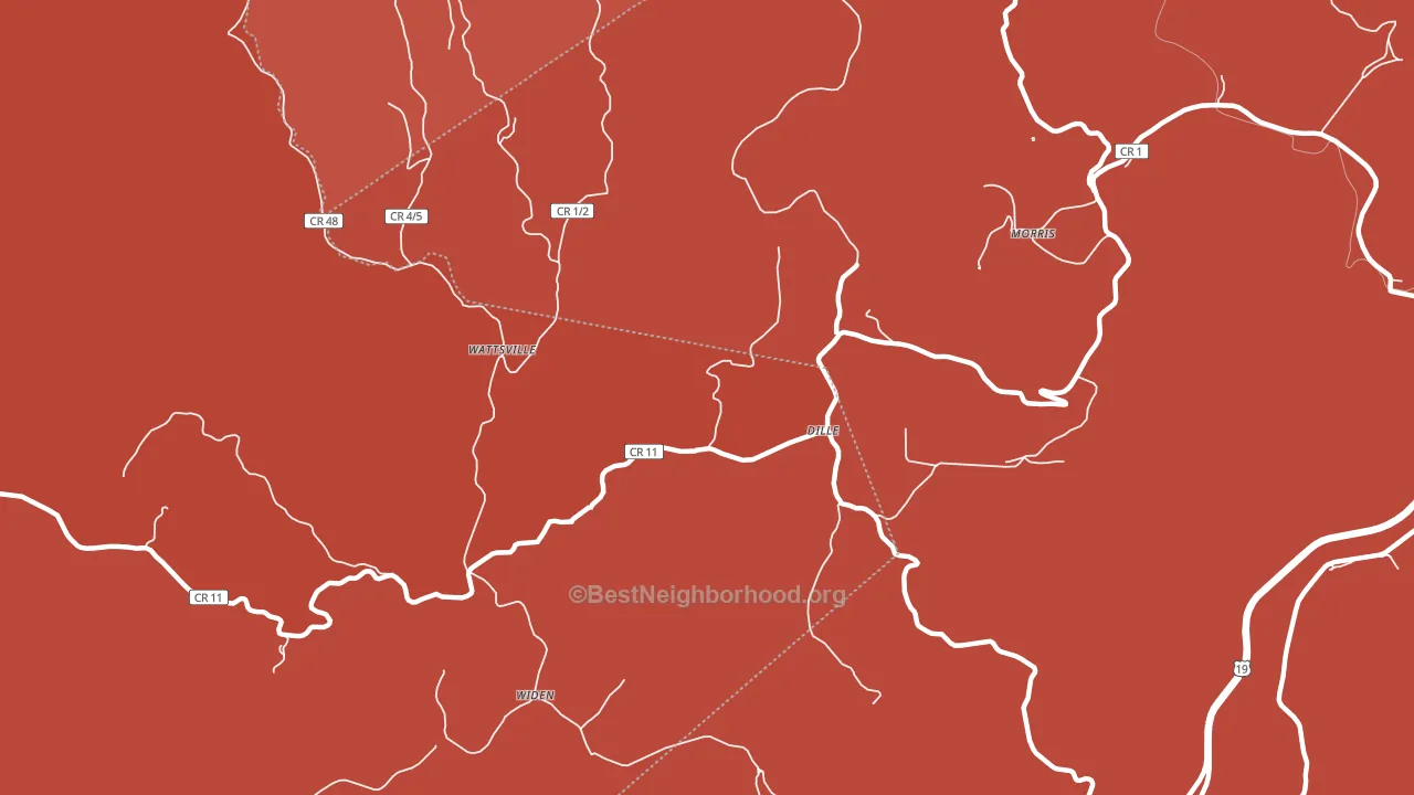 Dille, WV block-group political-lean map