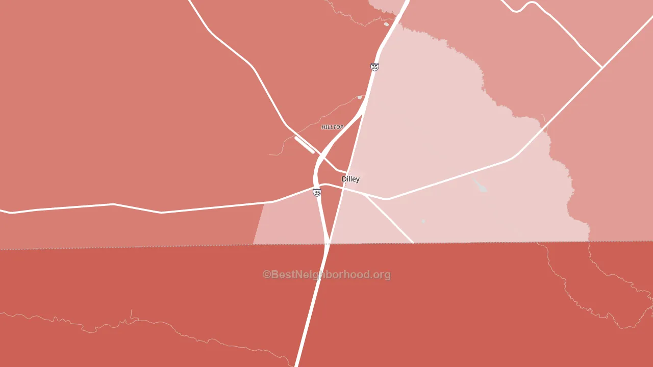 Dilley, TX block-group political-lean map