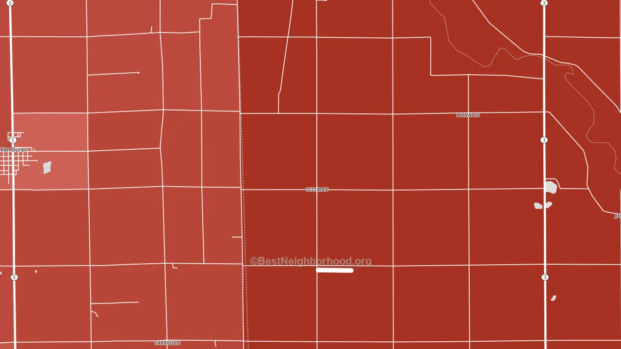 Dillman, IN block-group political-lean map
