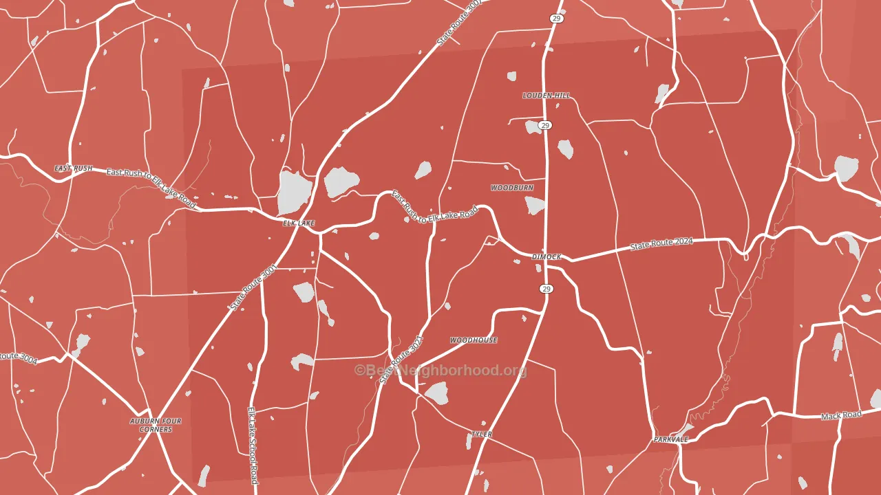 Dimock, PA block-group political-lean map