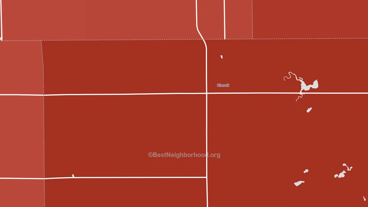 Dimock, SD block-group political-lean map