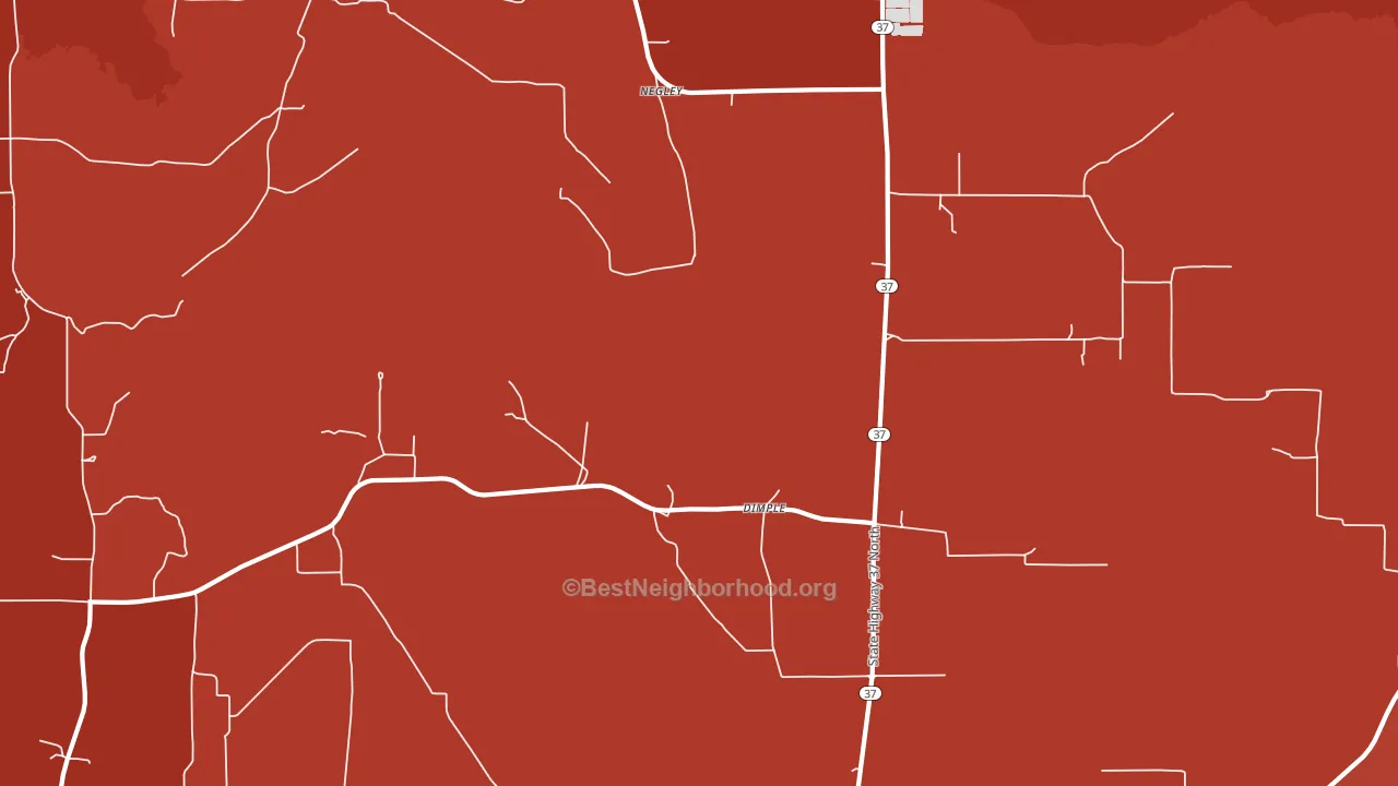Dimple, TX block-group political-lean map