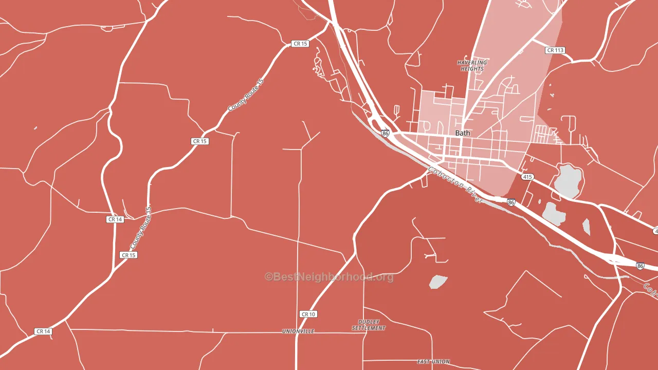 Dineharts, NY block-group political-lean map