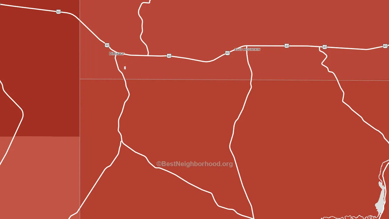 Dinosaur, CO block-group political-lean map