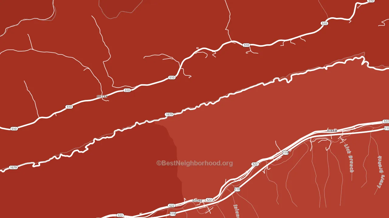 Dione, KY block-group political-lean map