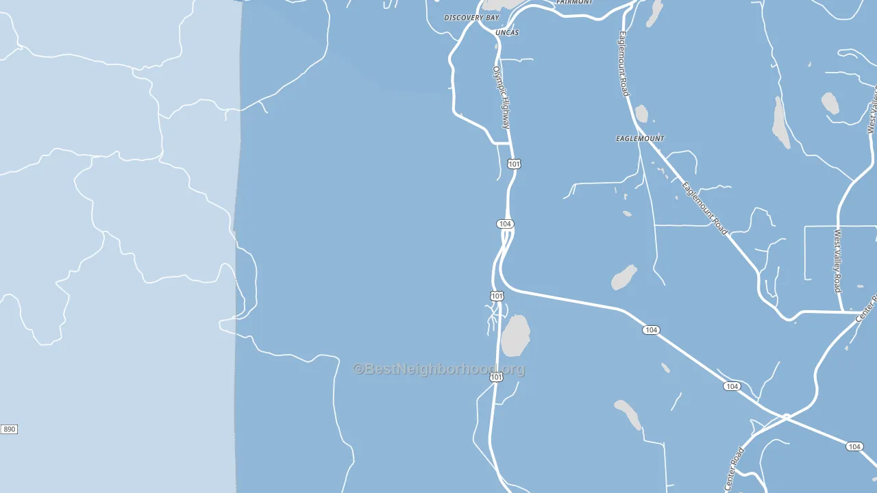 Discovery Bay, WA block-group political-lean map