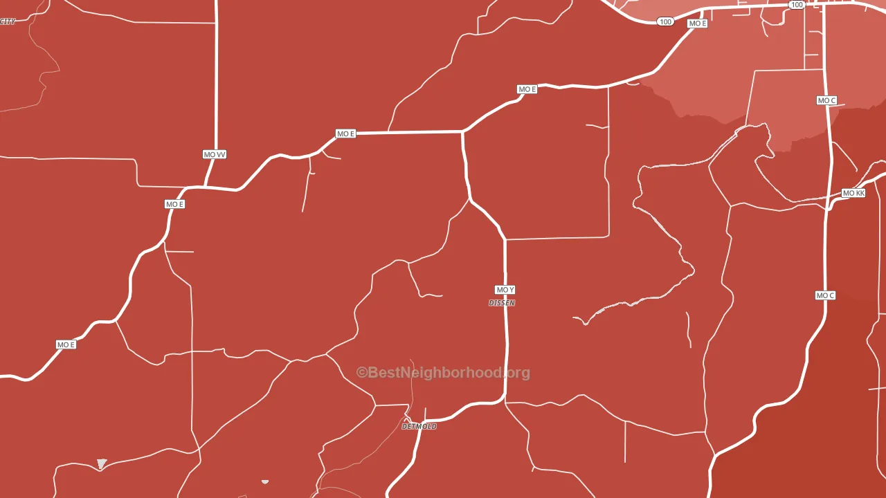 Dissen, MO block-group political-lean map