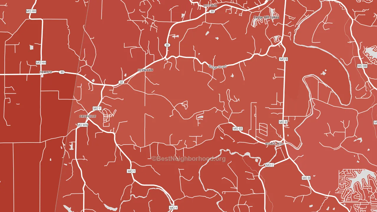 Dittmer, MO block-group political-lean map