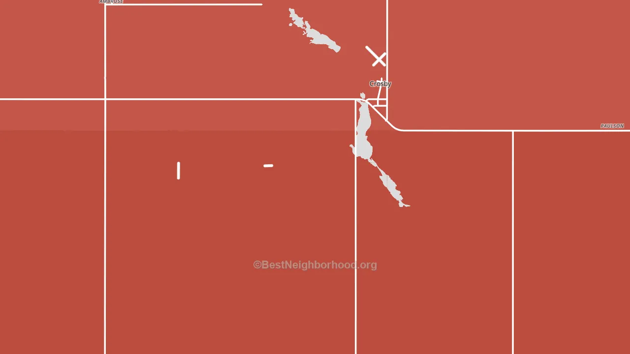 Divide County, ND block-group political-lean map