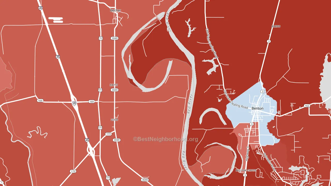 Dixie, LA block-group political-lean map