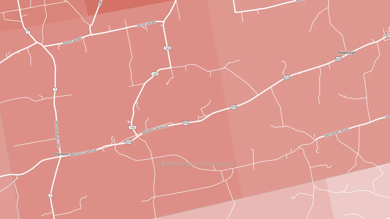 Dixmont, ME block-group political-lean map
