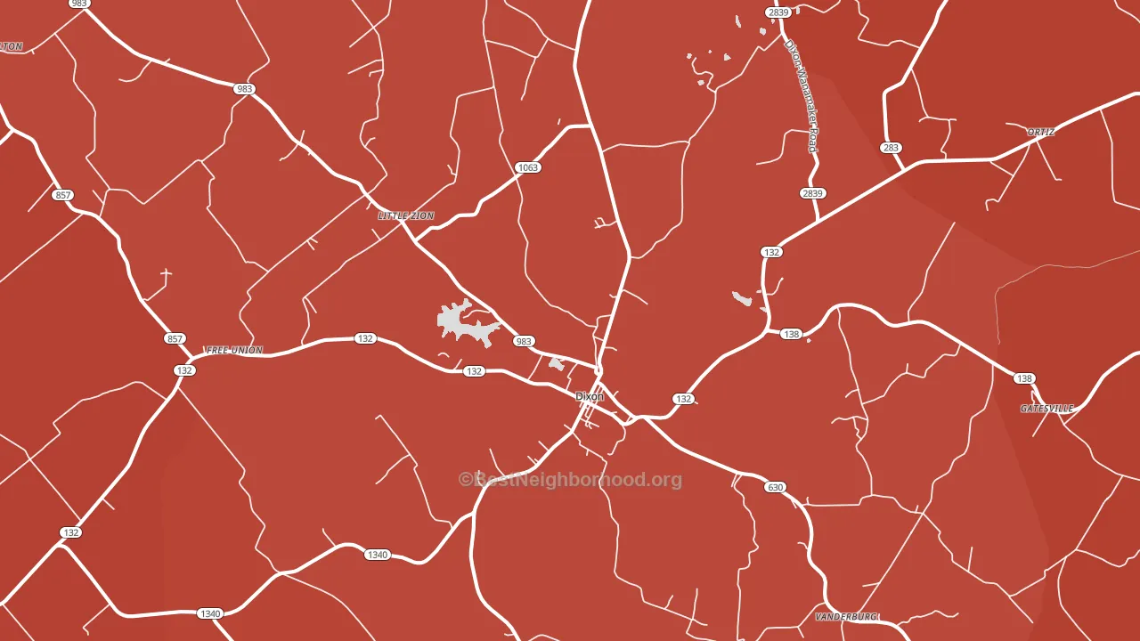 Dixon, KY block-group political-lean map