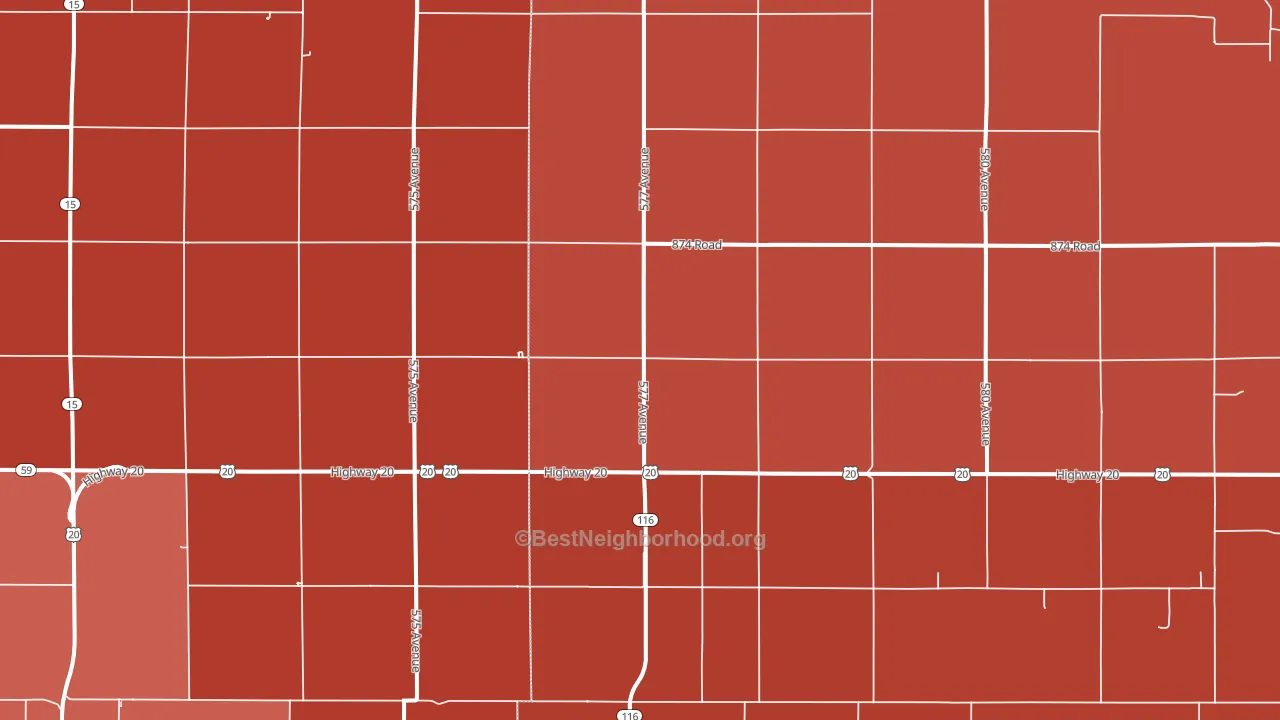 Dixon, NE block-group political-lean map
