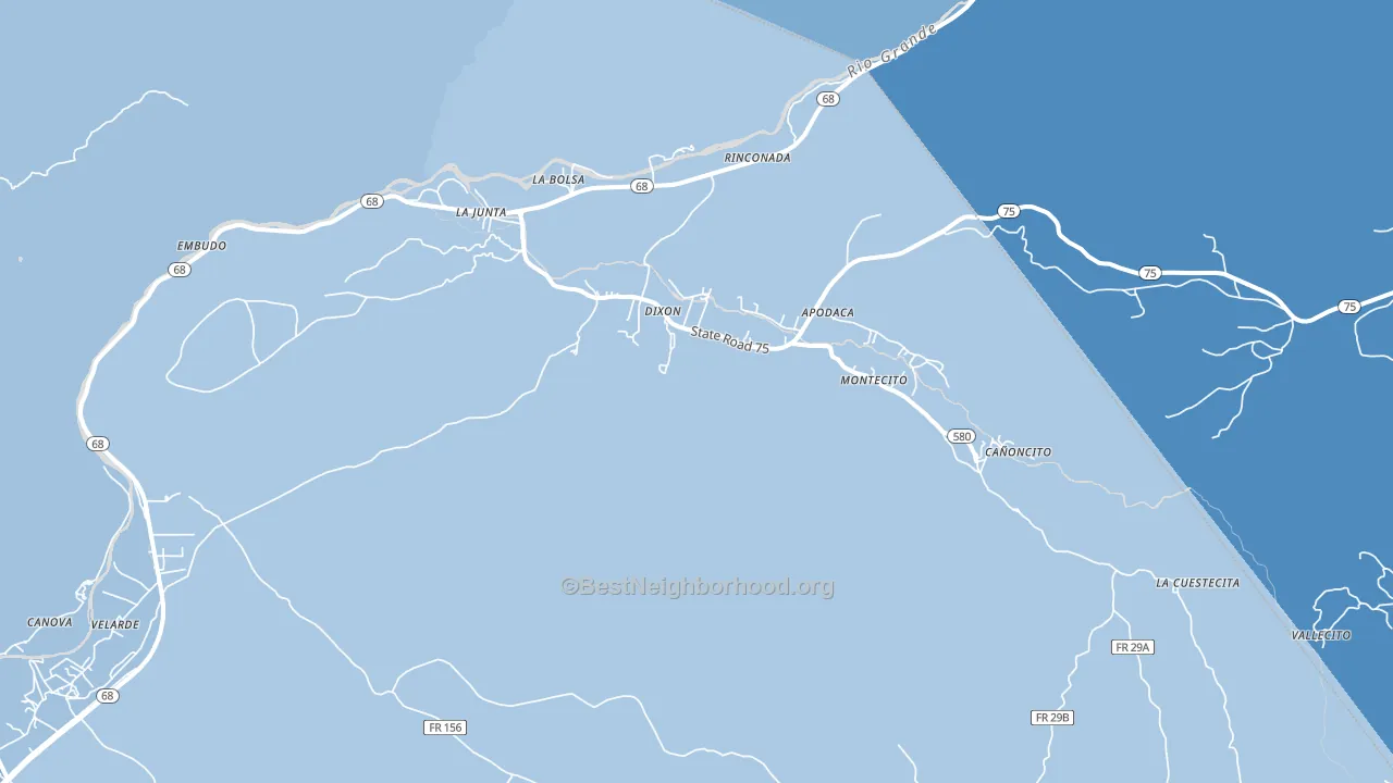 Dixon, NM block-group political-lean map