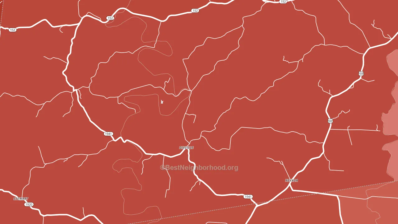 Dixville, KY block-group political-lean map