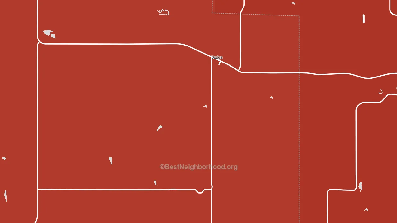 Dodge, ND block-group political-lean map