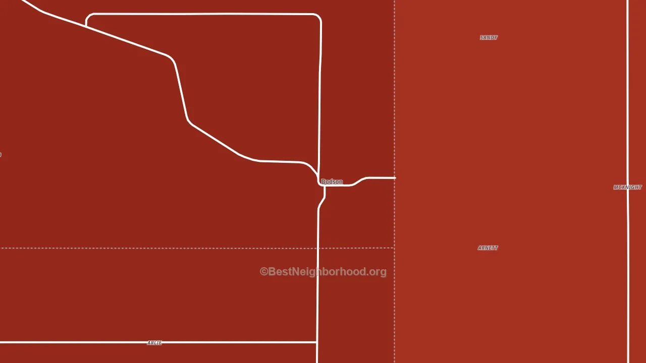 Dodson, TX block-group political-lean map