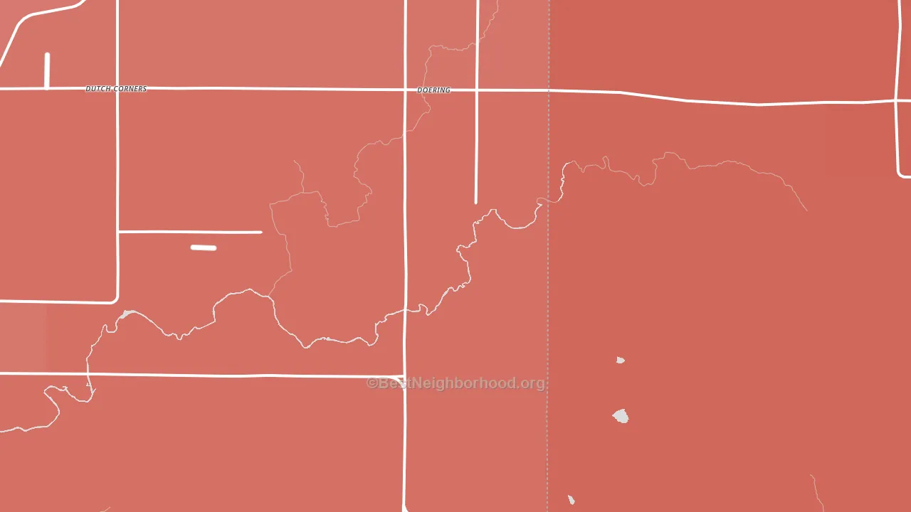 Doering, WI block-group political-lean map