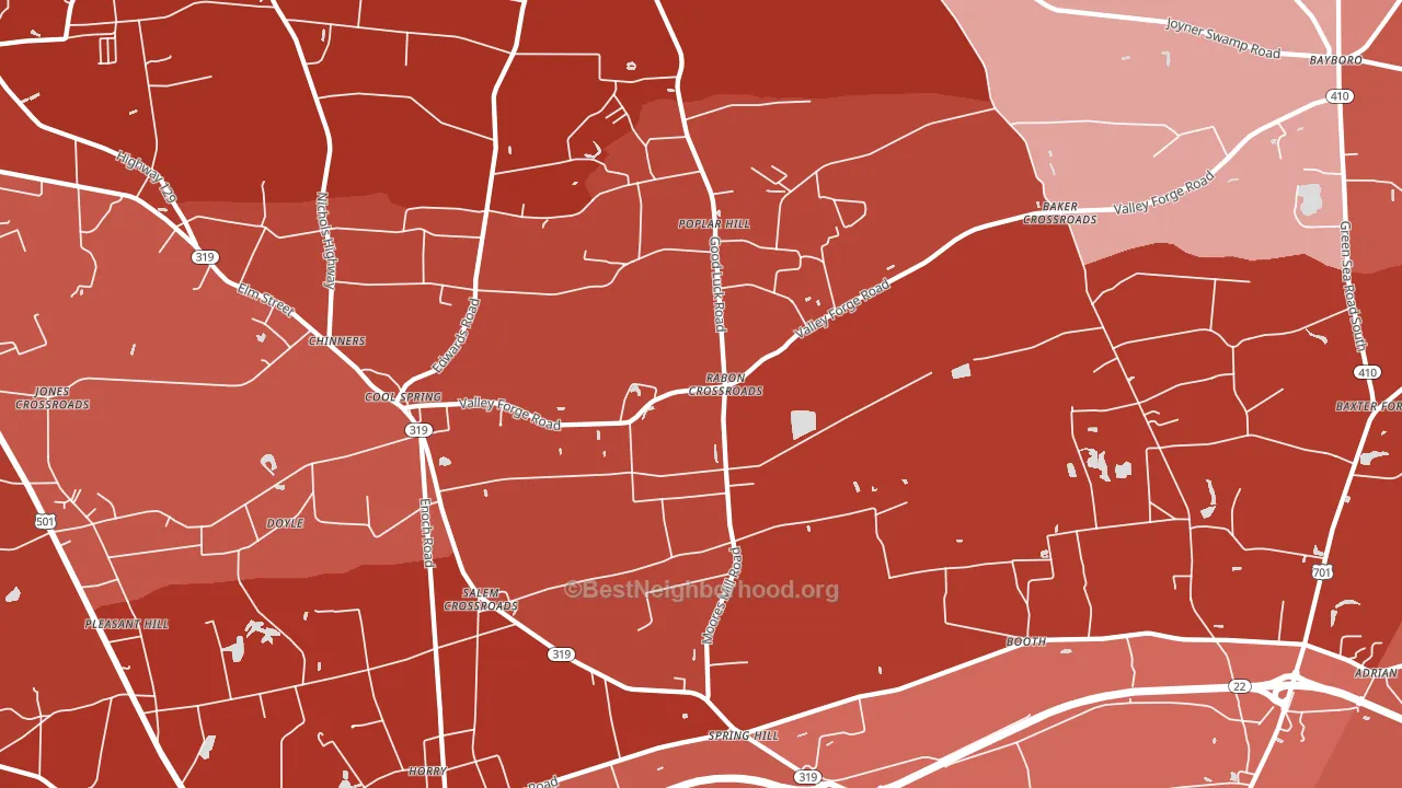 Dog Bluff, SC block-group political-lean map