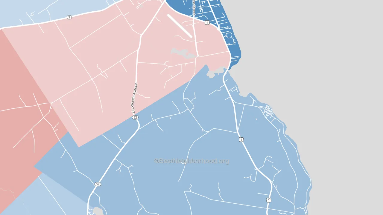 Dog Island Corner, ME block-group political-lean map